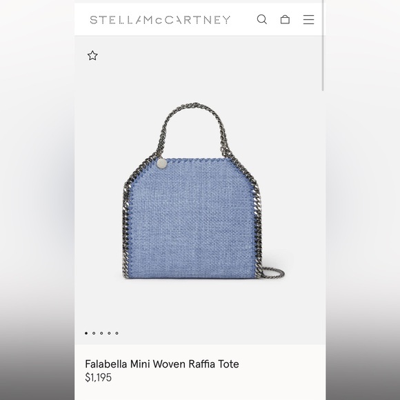 Stella McCartney Falabella Mini Woven Raffia Tote - Picture 1 of 16